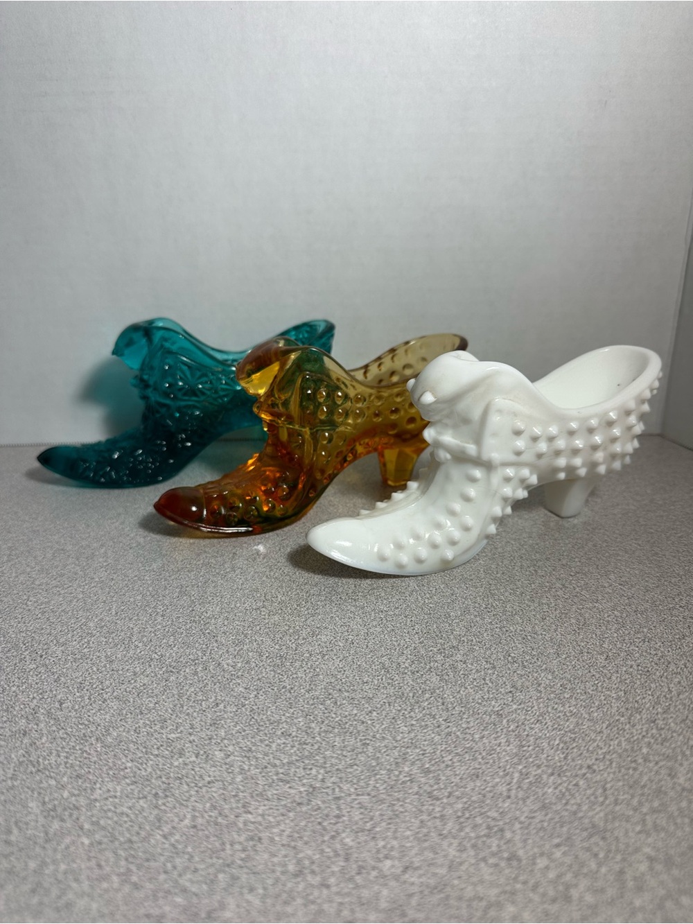 Vintage Fenton Glass Cat Shoes LOT